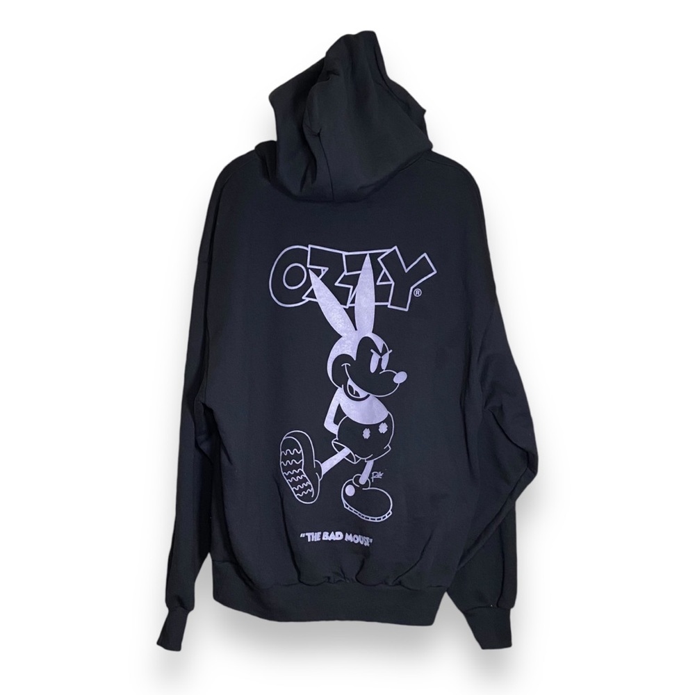 King Rello RARE Ozzy The Bad Mouse Black Hoodie Size Large‎ Chicago